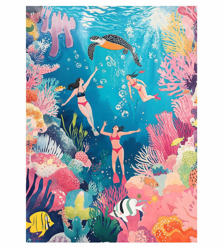Graphinee 1000pcs Undersea World Jigsaw Puzzle Colorful Animals Paper