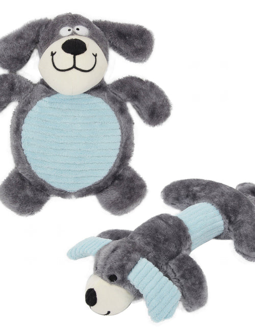 Load image into Gallery viewer, Pet Life ® 2-piece Dual Squeaker and Plush Animal Dog Toy Set
