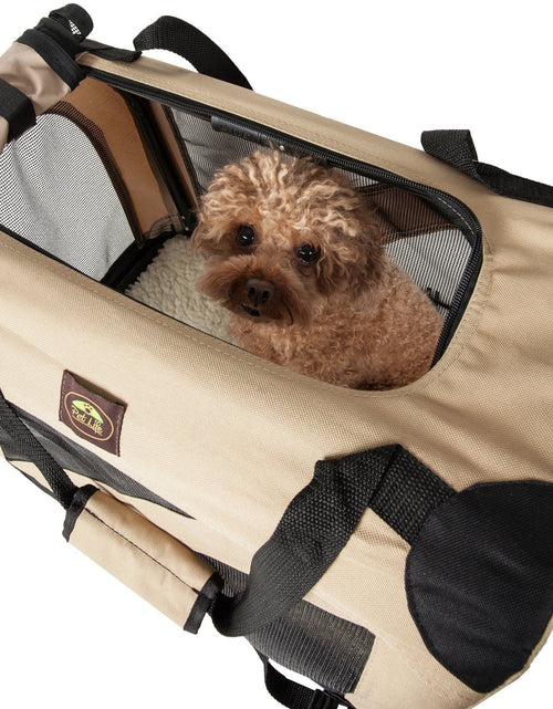 Load image into Gallery viewer, Pet Life ® '360° Vista View' Zippered Soft Folding Collapsible Durable Metal Framed Pet Dog Crate House Carrier
