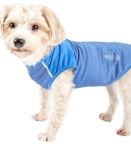 Pet Life ® Active 'Aero-Pawlse' Quick-Dry and 4-Way-Stretch Yoga Fitness Dog T-Shirt Tank Top