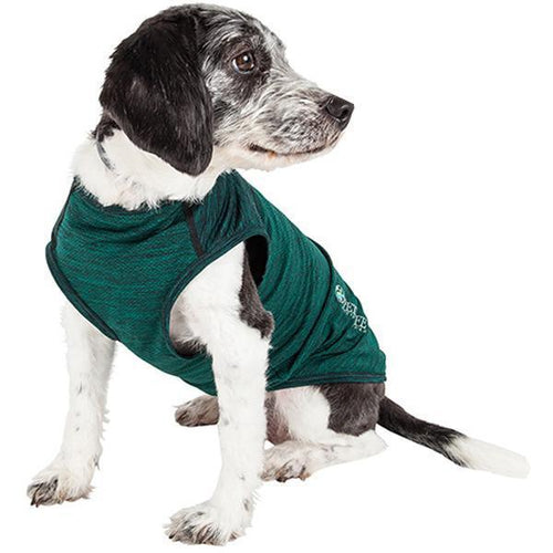 Load image into Gallery viewer, Pet Life ® Active 'Aero-Pawlse' Quick-Dry and 4-Way-Stretch Yoga Fitness Dog T-Shirt Tank Top
