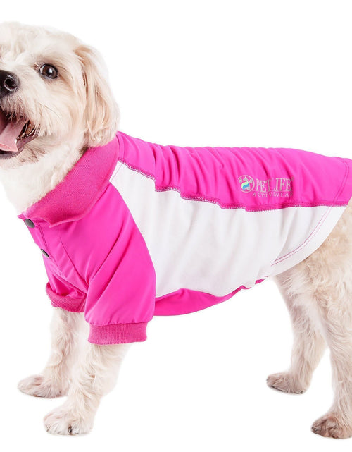 Load image into Gallery viewer, Pet Life ® Active 'Barko Pawlo' Relax-Stretch Quick-Drying Performance Dog Polo T-Shirt
