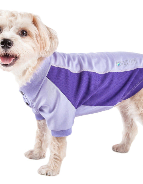 Load image into Gallery viewer, Pet Life ® Active 'Barko Pawlo' Relax-Stretch Quick-Drying Performance Dog Polo T-Shirt
