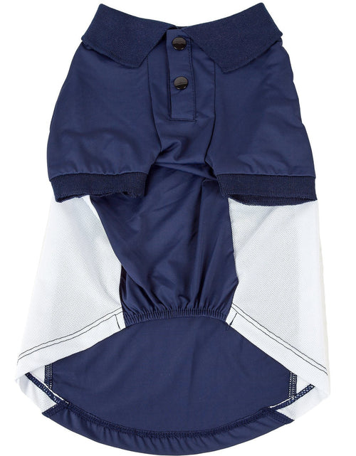 Load image into Gallery viewer, Pet Life ® Active 'Barko Pawlo' Relax-Stretch Quick-Drying Performance Dog Polo T-Shirt
