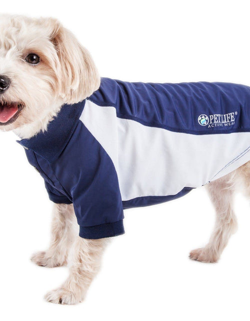 Load image into Gallery viewer, Pet Life ® Active 'Barko Pawlo' Relax-Stretch Quick-Drying Performance Dog Polo T-Shirt

