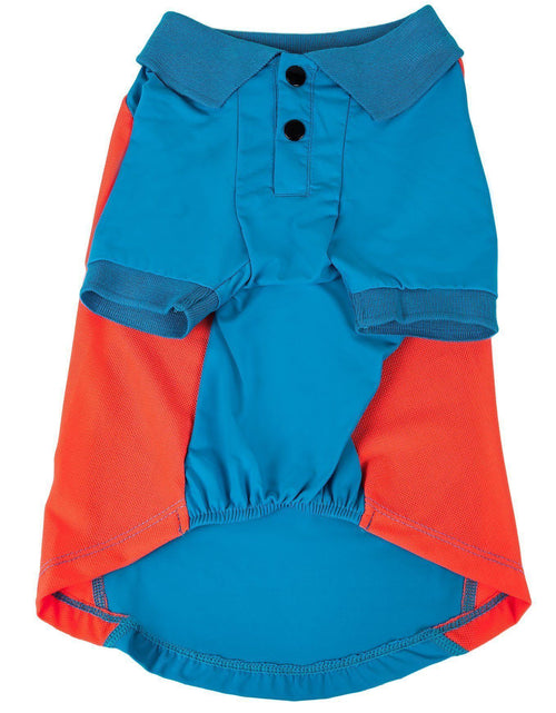 Load image into Gallery viewer, Pet Life ® Active 'Barko Pawlo' Relax-Stretch Quick-Drying Performance Dog Polo T-Shirt
