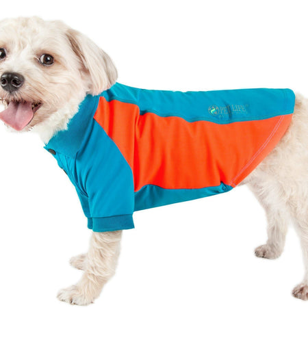 Pet Life ® Active 'Barko Pawlo' Relax-Stretch Quick-Drying Performance Dog Polo T-Shirt