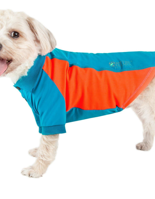 Load image into Gallery viewer, Pet Life ® Active 'Barko Pawlo' Relax-Stretch Quick-Drying Performance Dog Polo T-Shirt
