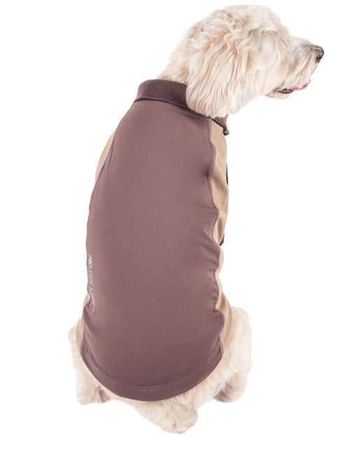 Load image into Gallery viewer, Pet Life ® Active 'Barko Pawlo' Relax-Stretch Quick-Drying Performance Dog Polo T-Shirt
