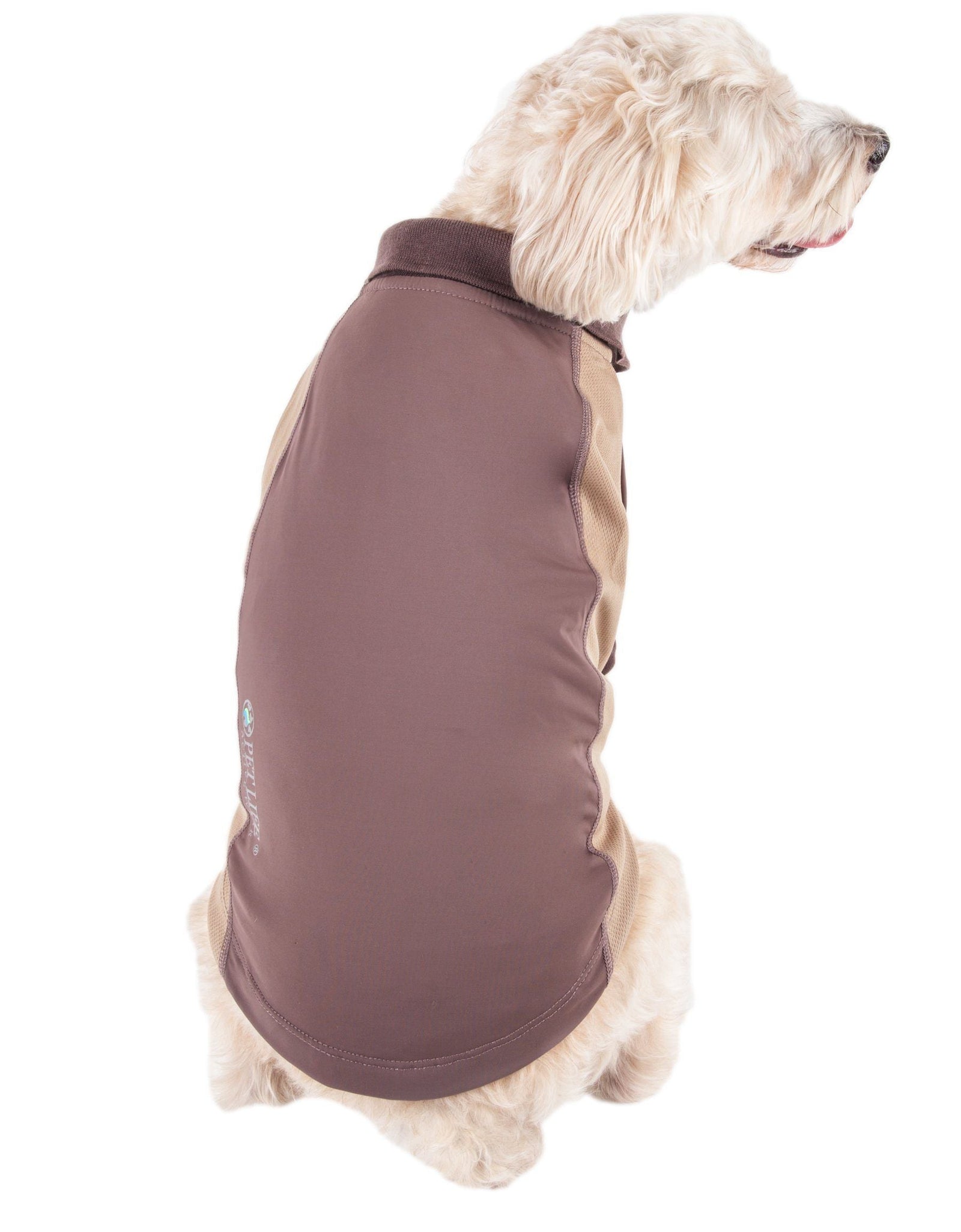 Pet Life ® Active 'Barko Pawlo' Relax-Stretch Quick-Drying Performance Dog Polo T-Shirt