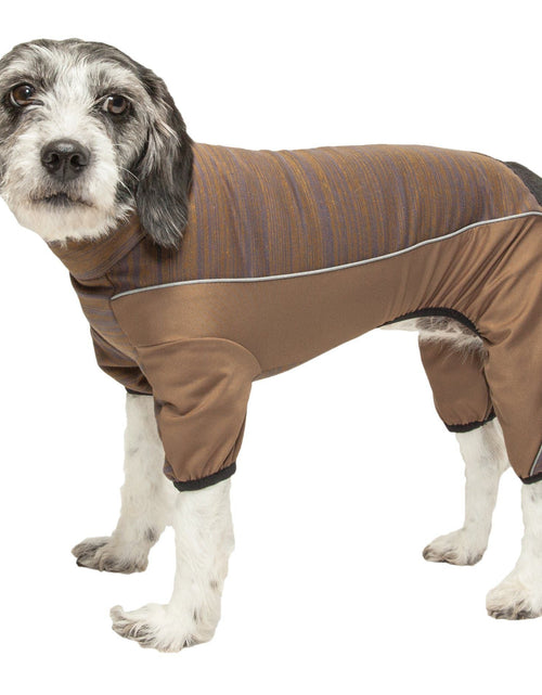 Load image into Gallery viewer, Pet Life ® Active 'Chase Pacer' Medium-weight 4-Way-Stretch Yoga Fitness Dog Tracksuit
