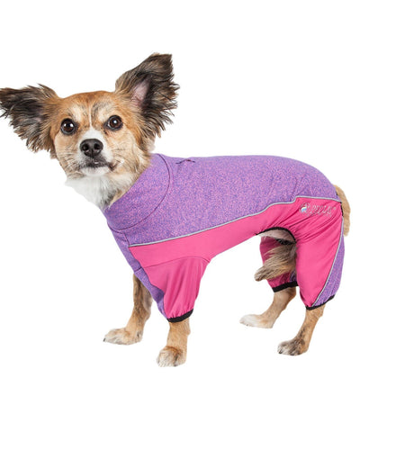Pet Life ® Active 'Chase Pacer' Medium-weight 4-Way-Stretch Yoga Fitness Dog Tracksuit
