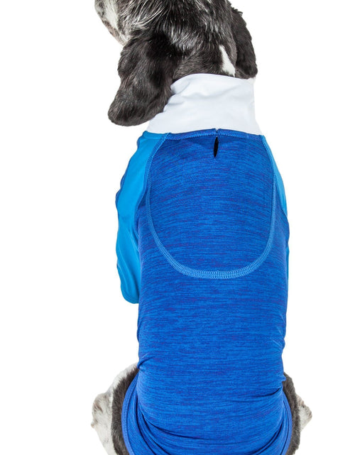 Load image into Gallery viewer, Pet Life ® Active 'Chewitt Wagassy' 4-Way-Stretch Yoga Fitness Long-Sleeve Dog T-Shirt
