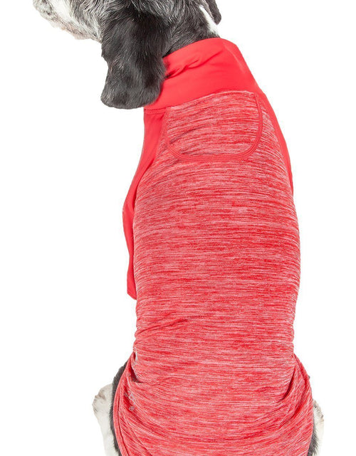 Load image into Gallery viewer, Pet Life ® Active 'Chewitt Wagassy' 4-Way-Stretch Yoga Fitness Long-Sleeve Dog T-Shirt
