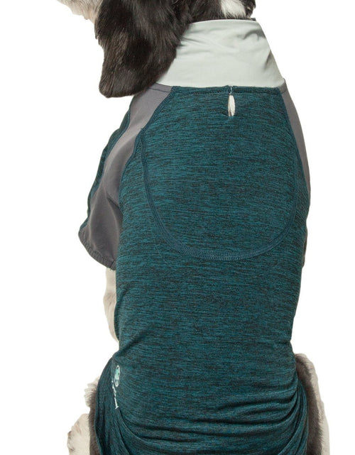 Load image into Gallery viewer, Pet Life ® Active 'Chewitt Wagassy' 4-Way-Stretch Yoga Fitness Long-Sleeve Dog T-Shirt
