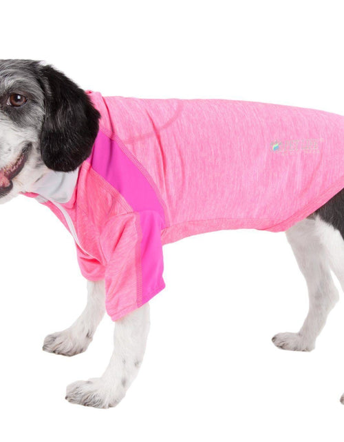 Load image into Gallery viewer, Pet Life ® Active 'Chewitt Wagassy' 4-Way-Stretch Yoga Fitness Long-Sleeve Dog T-Shirt
