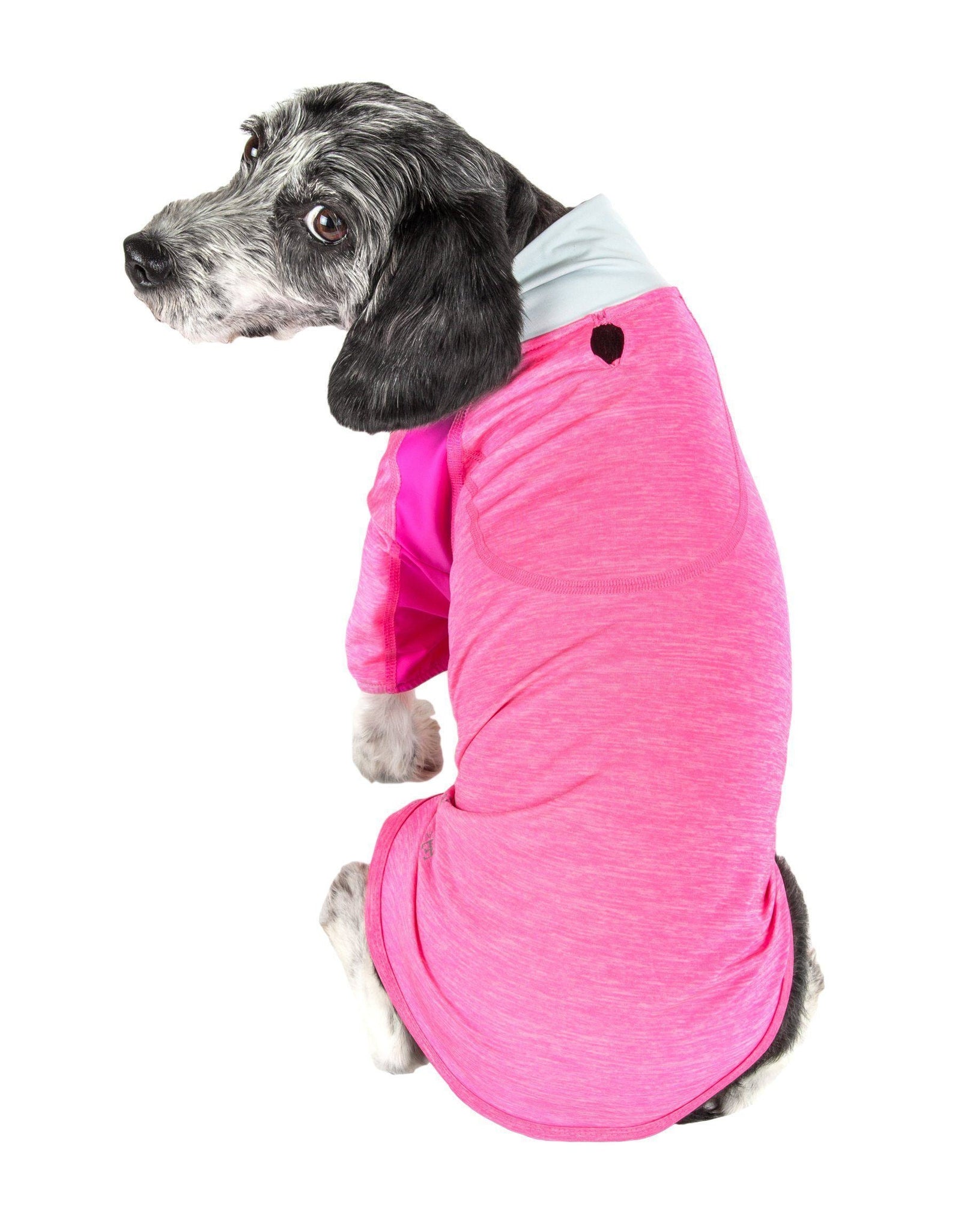 Pet Life ® Active 'Chewitt Wagassy' 4-Way-Stretch Yoga Fitness Long-Sleeve Dog T-Shirt
