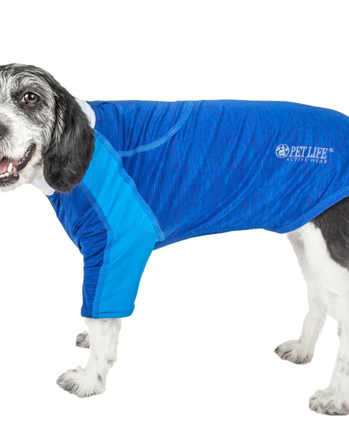 Load image into Gallery viewer, Pet Life ® Active 'Chewitt Wagassy' 4-Way-Stretch Yoga Fitness Long-Sleeve Dog T-Shirt
