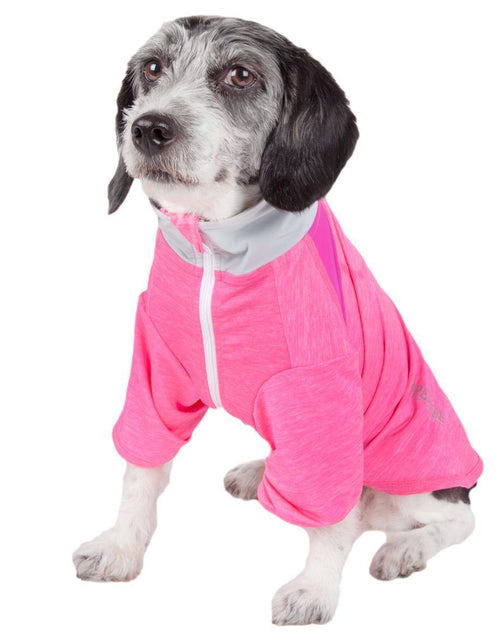 Load image into Gallery viewer, Pet Life ® Active 'Chewitt Wagassy' 4-Way-Stretch Yoga Fitness Long-Sleeve Dog T-Shirt
