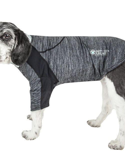 Load image into Gallery viewer, Pet Life ® Active 'Chewitt Wagassy' 4-Way-Stretch Yoga Fitness Long-Sleeve Dog T-Shirt
