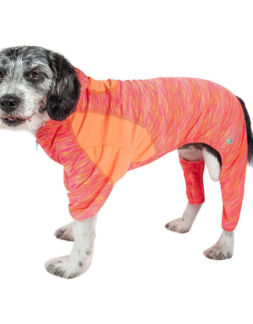 Load image into Gallery viewer, Pet Life ® Active 'Downward Dog' 4-Way-Stretch Fitness Yoga Dog Tracksuit Hoodie
