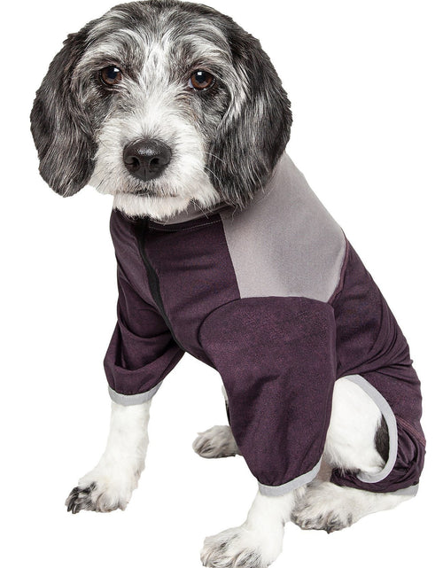 Load image into Gallery viewer, Pet Life ®  Active 'Embarker' 4-Way Stretch Fitness Yoga Full Body Dog Tracksuit
