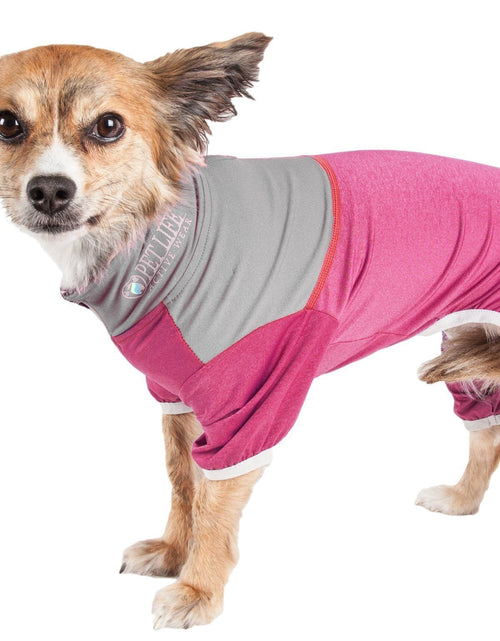 Load image into Gallery viewer, Pet Life ®  Active 'Embarker' 4-Way Stretch Fitness Yoga Full Body Dog Tracksuit
