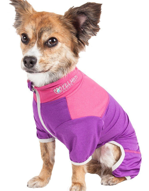 Load image into Gallery viewer, Pet Life ®  Active 'Embarker' 4-Way Stretch Fitness Yoga Full Body Dog Tracksuit
