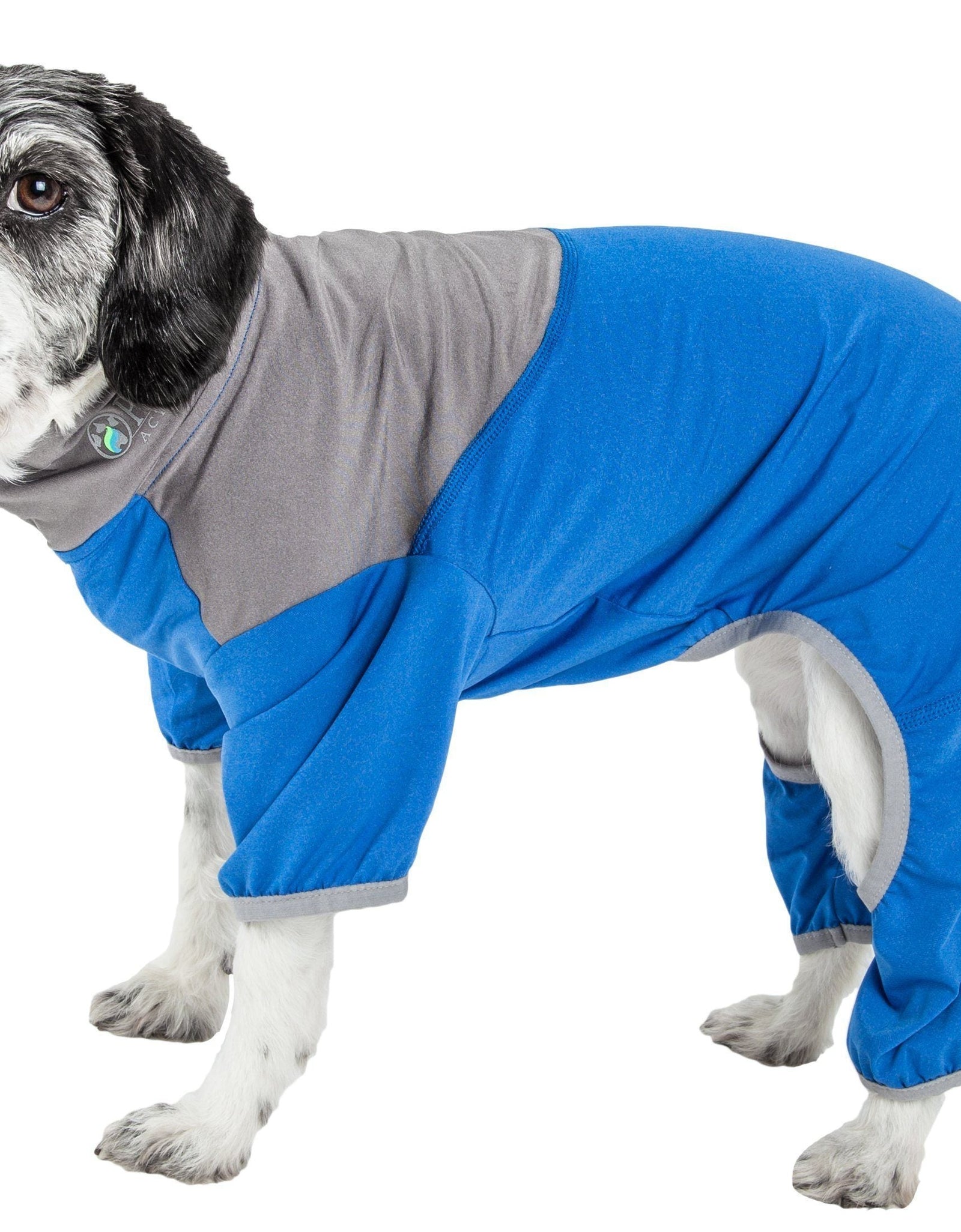 Pet Life ®  Active 'Embarker' 4-Way Stretch Fitness Yoga Full Body Dog Tracksuit