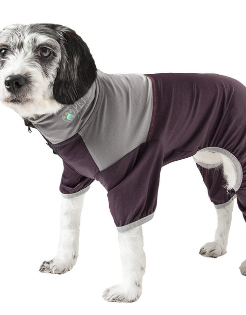 Load image into Gallery viewer, Pet Life ®  Active 'Embarker' 4-Way Stretch Fitness Yoga Full Body Dog Tracksuit
