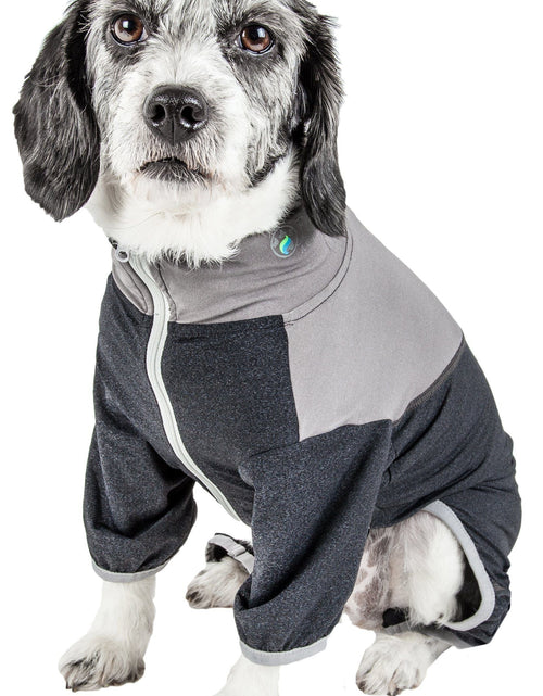 Load image into Gallery viewer, Pet Life ®  Active 'Embarker' 4-Way Stretch Fitness Yoga Full Body Dog Tracksuit

