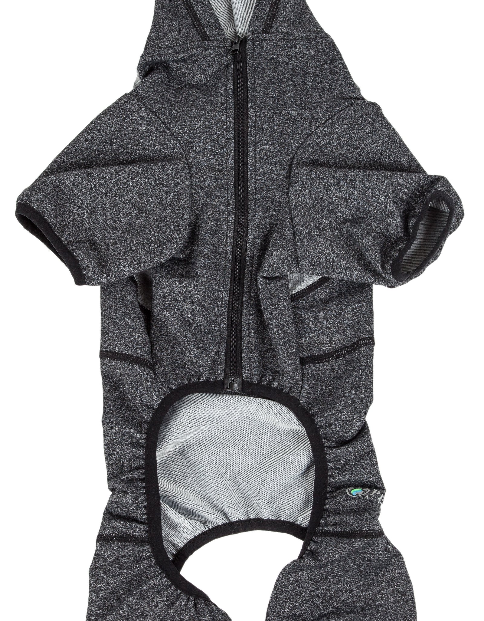 Pet Life ®  Active 'Fur-Breeze' Medium-weight 4-Way-Stretch Full Body Hooded Dog Yoga sweater