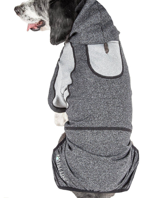 Load image into Gallery viewer, Pet Life ®  Active 'Fur-Breeze' Medium-weight 4-Way-Stretch Full Body Hooded Dog Yoga sweater
