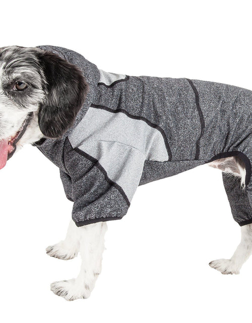 Load image into Gallery viewer, Pet Life ®  Active 'Fur-Breeze' Medium-weight 4-Way-Stretch Full Body Hooded Dog Yoga sweater
