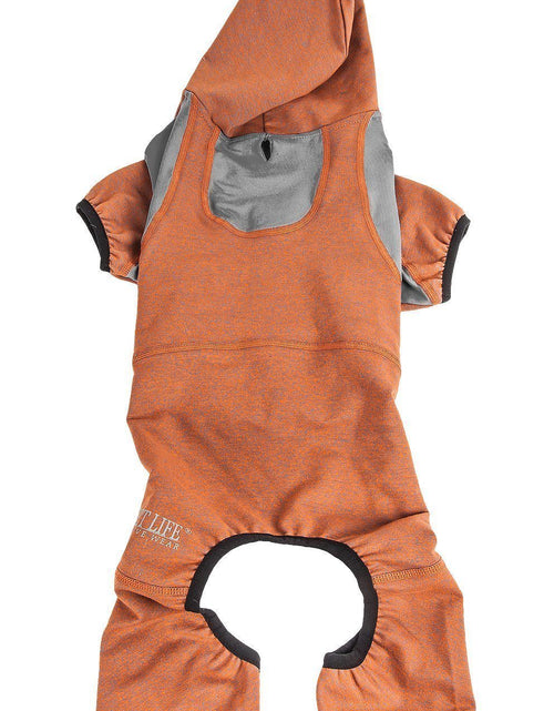 Load image into Gallery viewer, Pet Life ®  Active 'Fur-Breeze' Medium-weight 4-Way-Stretch Full Body Hooded Dog Yoga sweater
