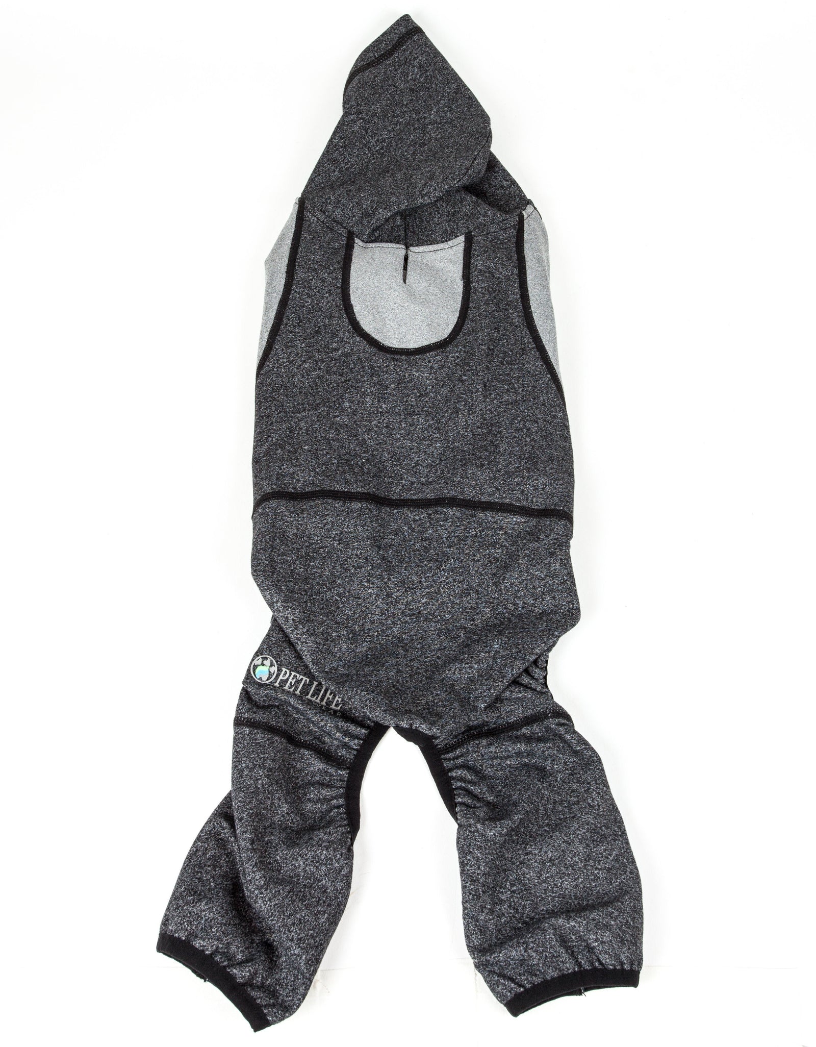 Pet Life ®  Active 'Fur-Breeze' Medium-weight 4-Way-Stretch Full Body Hooded Dog Yoga sweater