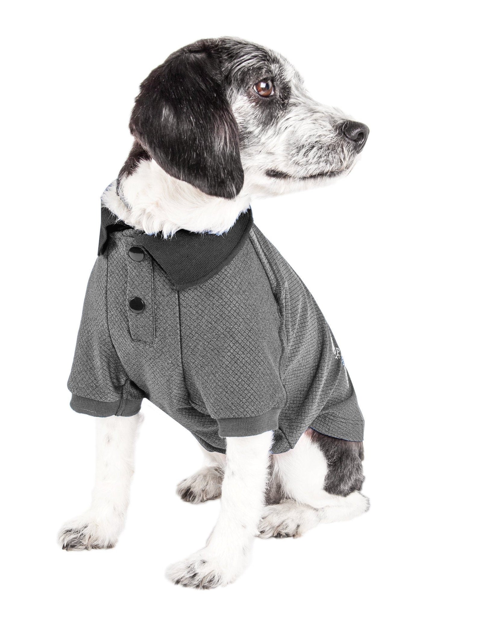 Pet Life ® Active 'Fur-Flex' Stretch and Quick-Dry Anti-Odor Fitness Yoga Dog Polo T-Shirt