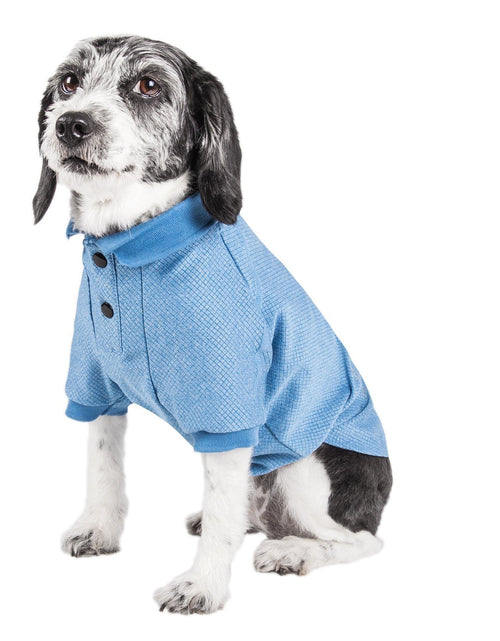Load image into Gallery viewer, Pet Life ® Active 'Fur-Flex' Stretch and Quick-Dry Anti-Odor Fitness Yoga Dog Polo T-Shirt
