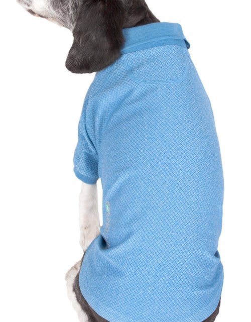 Load image into Gallery viewer, Pet Life ® Active 'Fur-Flex' Stretch and Quick-Dry Anti-Odor Fitness Yoga Dog Polo T-Shirt
