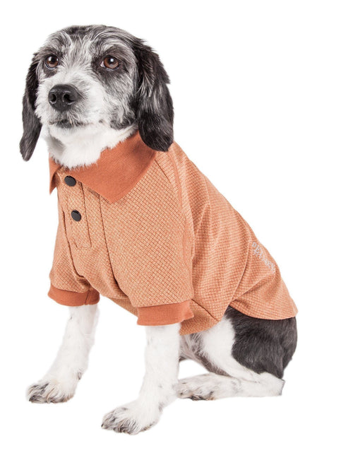 Load image into Gallery viewer, Pet Life ® Active 'Fur-Flex' Stretch and Quick-Dry Anti-Odor Fitness Yoga Dog Polo T-Shirt

