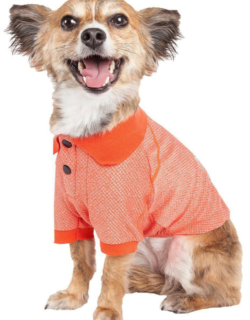 Load image into Gallery viewer, Pet Life ® Active 'Fur-Flex' Stretch and Quick-Dry Anti-Odor Fitness Yoga Dog Polo T-Shirt
