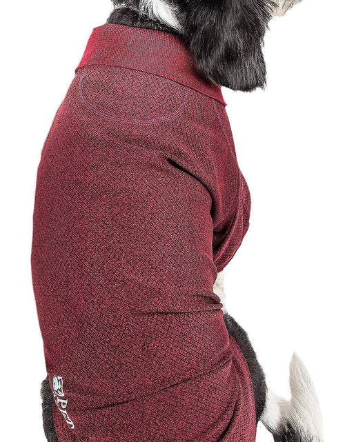 Load image into Gallery viewer, Pet Life ® Active 'Fur-Flex' Stretch and Quick-Dry Anti-Odor Fitness Yoga Dog Polo T-Shirt
