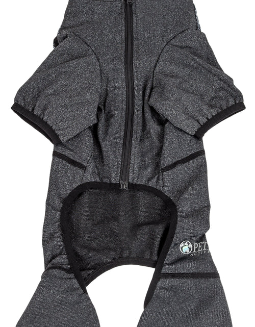 Load image into Gallery viewer, Pet Life ® Active 'Pawsterity' Mediumweight 4-Way-Stretch Yoga Fitness Dog Tracksuit Hoodie
