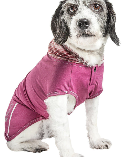 Load image into Gallery viewer, Pet Life ® Active 'Pull-Rover' 4-Way Stretch Sleeveless Fitness Yoga Dog T-Shirt Hoodie
