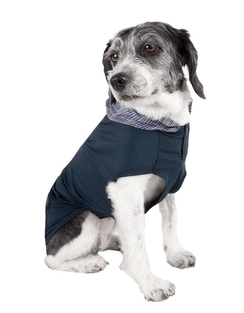 Load image into Gallery viewer, Pet Life ® Active 'Pull-Rover' 4-Way Stretch Sleeveless Fitness Yoga Dog T-Shirt Hoodie
