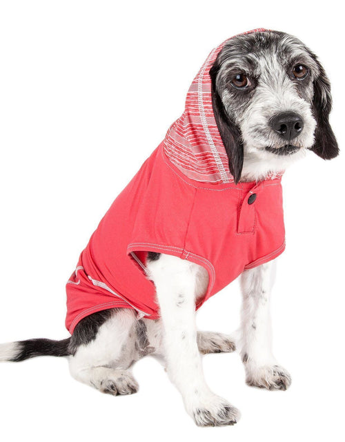 Load image into Gallery viewer, Pet Life ® Active 'Pull-Rover' 4-Way Stretch Sleeveless Fitness Yoga Dog T-Shirt Hoodie
