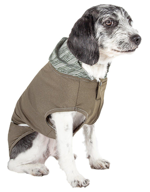 Load image into Gallery viewer, Pet Life ® Active 'Pull-Rover' 4-Way Stretch Sleeveless Fitness Yoga Dog T-Shirt Hoodie
