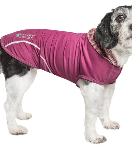 Pet Life ® Active 'Pull-Rover' 4-Way Stretch Sleeveless Fitness Yoga Dog T-Shirt Hoodie