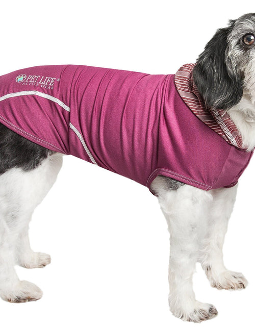 Load image into Gallery viewer, Pet Life ® Active 'Pull-Rover' 4-Way Stretch Sleeveless Fitness Yoga Dog T-Shirt Hoodie
