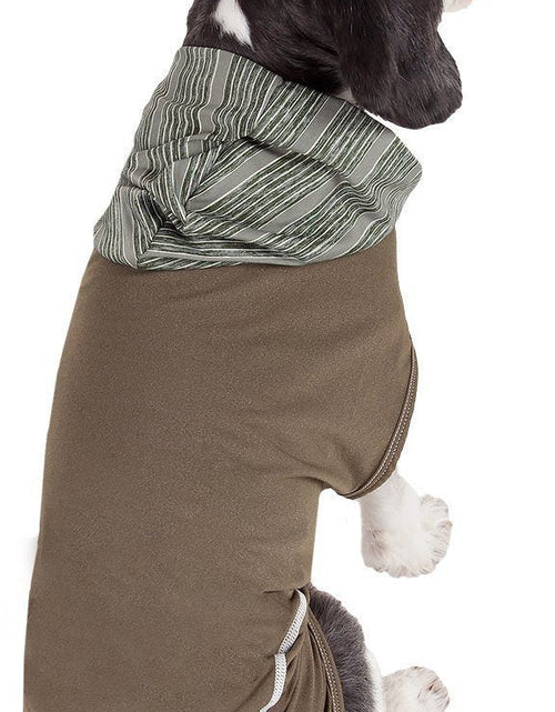 Load image into Gallery viewer, Pet Life ® Active 'Pull-Rover' 4-Way Stretch Sleeveless Fitness Yoga Dog T-Shirt Hoodie

